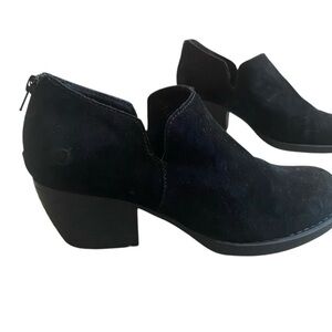 Born Black Suede Ankle Booties